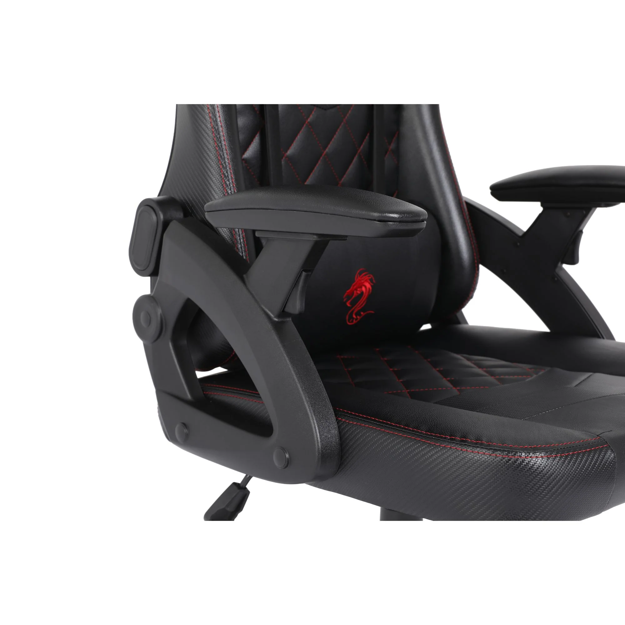 כיסא גיימינג דמוי עור תפירה באדום-Dragon Ace Pro - Image 10