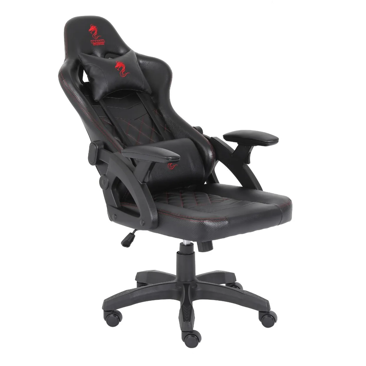 כיסא גיימינג דמוי עור תפירה באדום-Dragon Ace Pro - Image 6