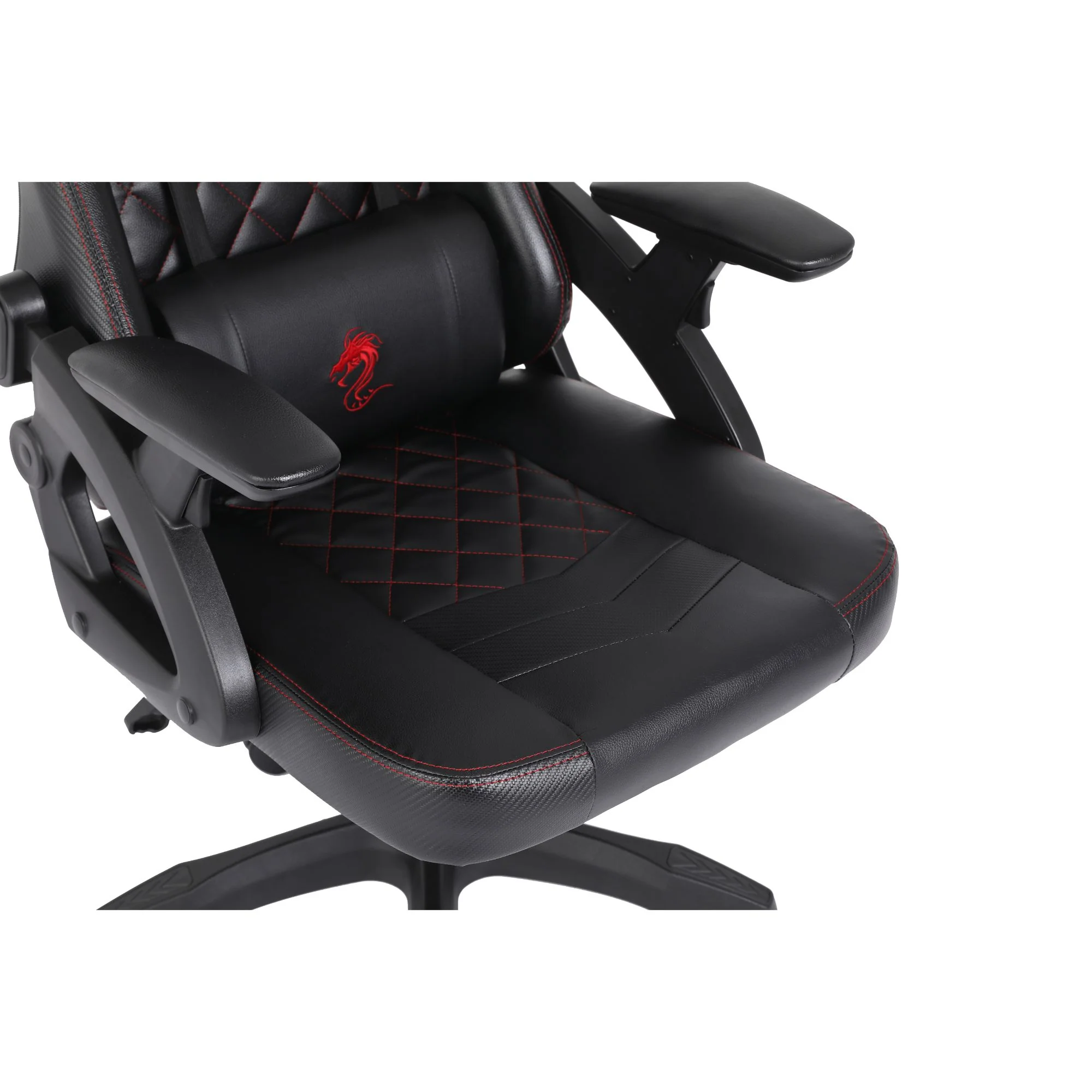 כיסא גיימינג דמוי עור תפירה באדום-Dragon Ace Pro - Image 8