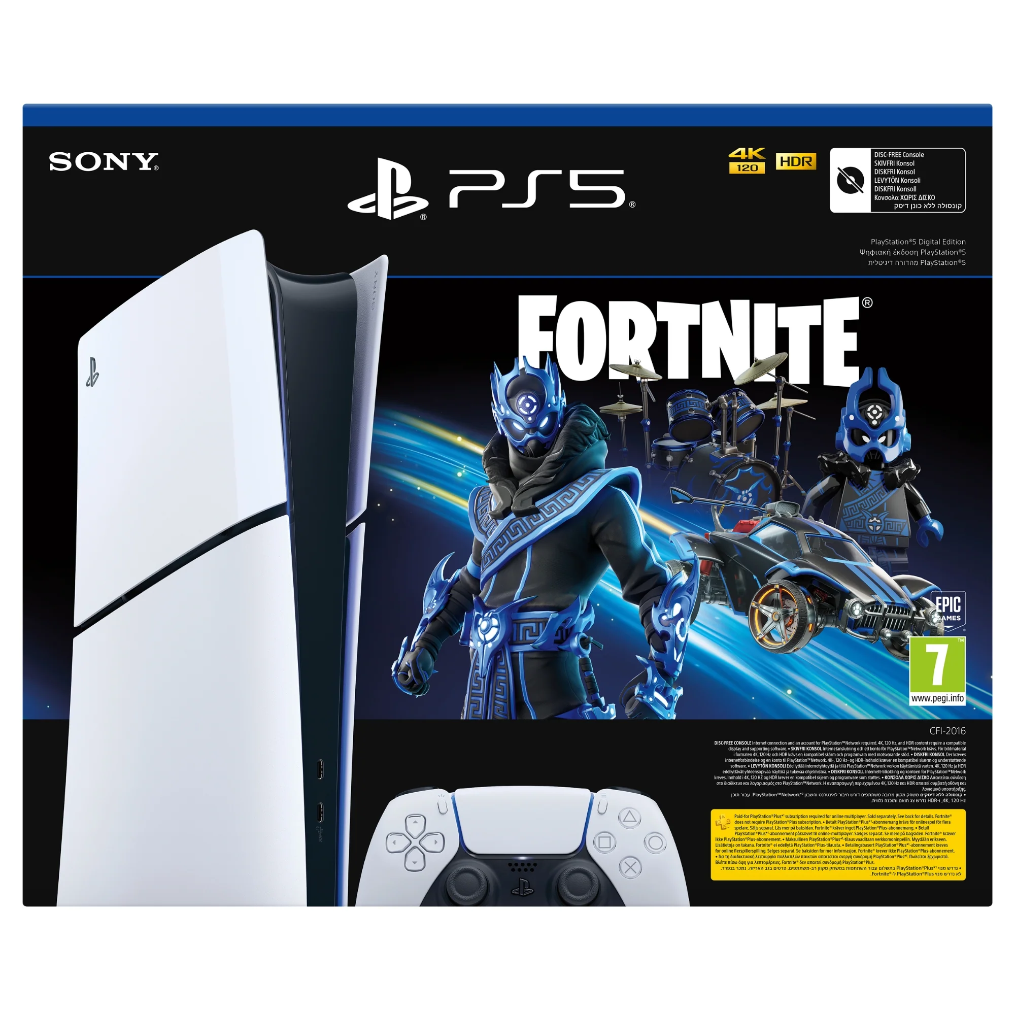 Sony PS5 Slim Console Digital - Fortnite Cobalt Star Bundle - Image 2