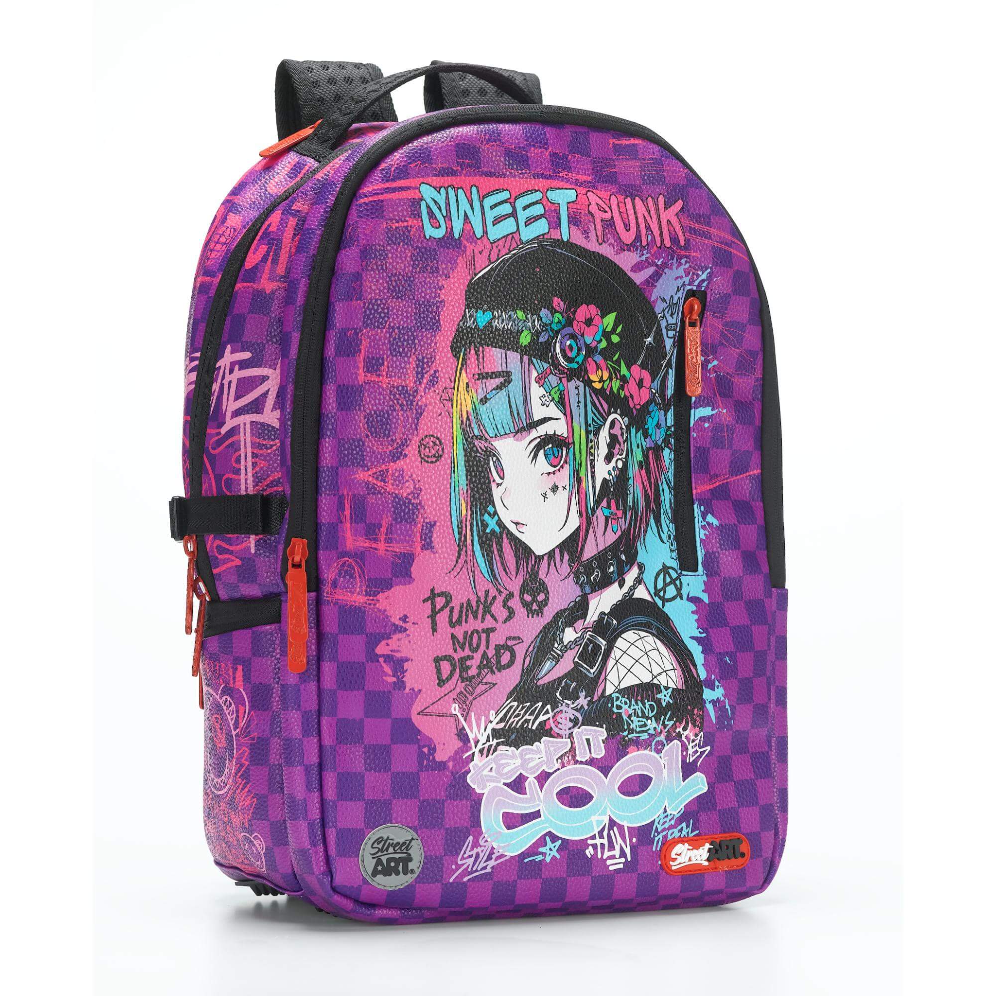 תיק גב 2 ב-1 Street Art Anime Sociaty PU - Image 2