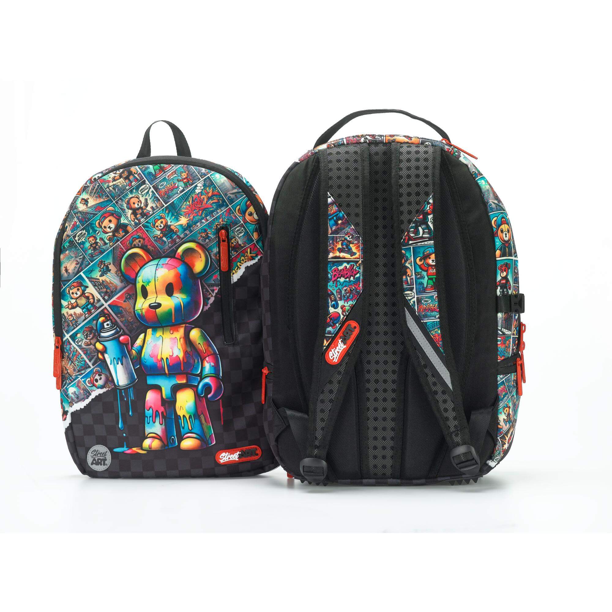 תיק גב 2 ב-1 Street Art Bearbrick - Image 4