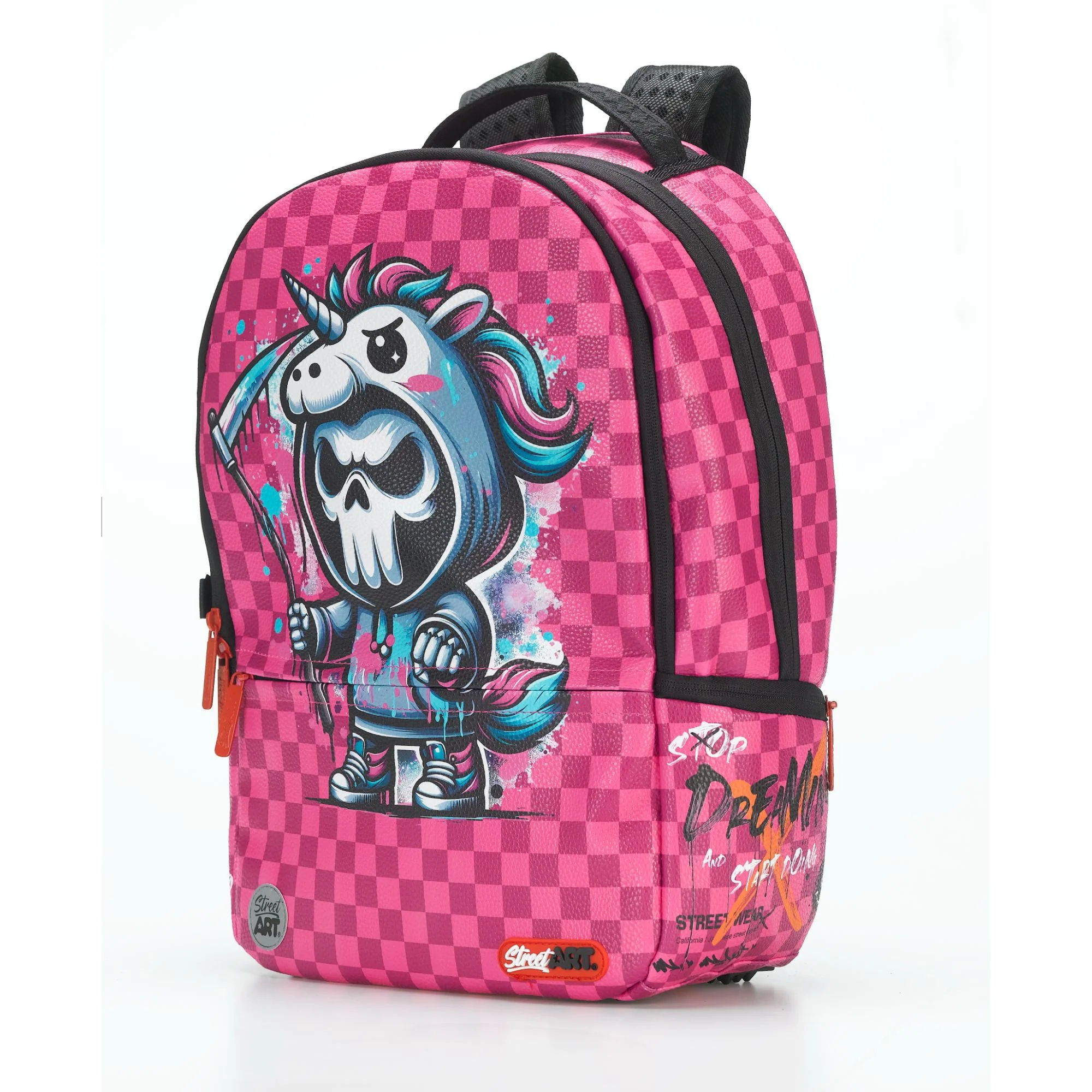 תיק גב Street Art Pink Grim  Pu - Image 2