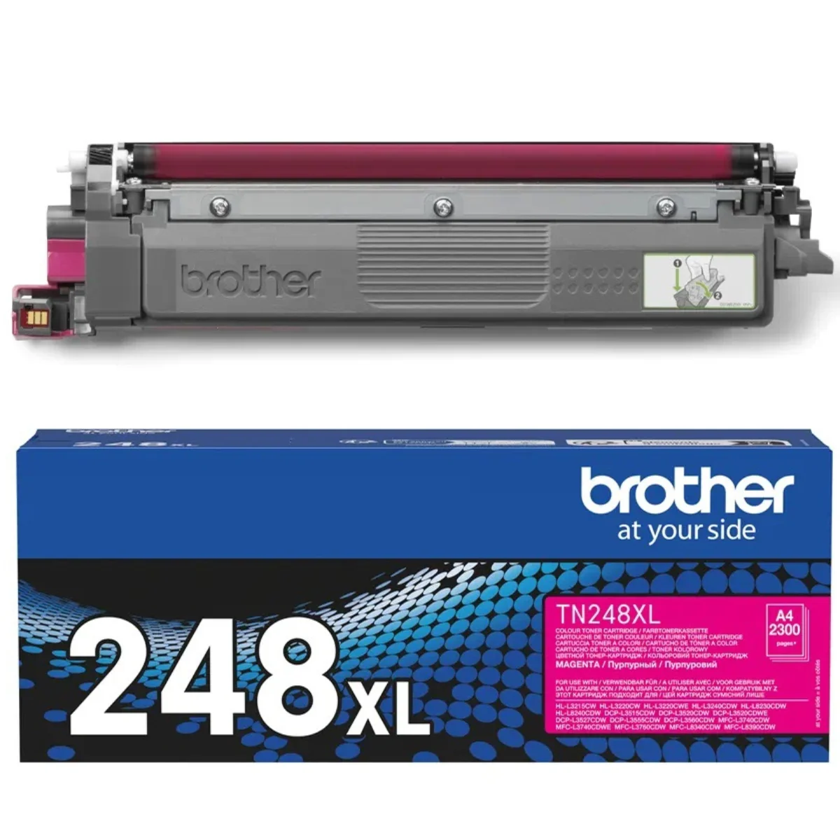 טונר אדום Brother TN248XL - Image 2