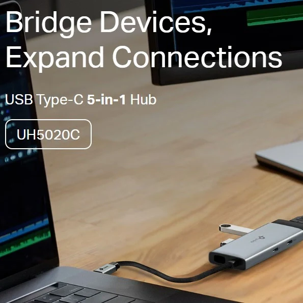 רכזת Tp-link 5-in-1 Hub Type-C USB- UH5020C - Image 5