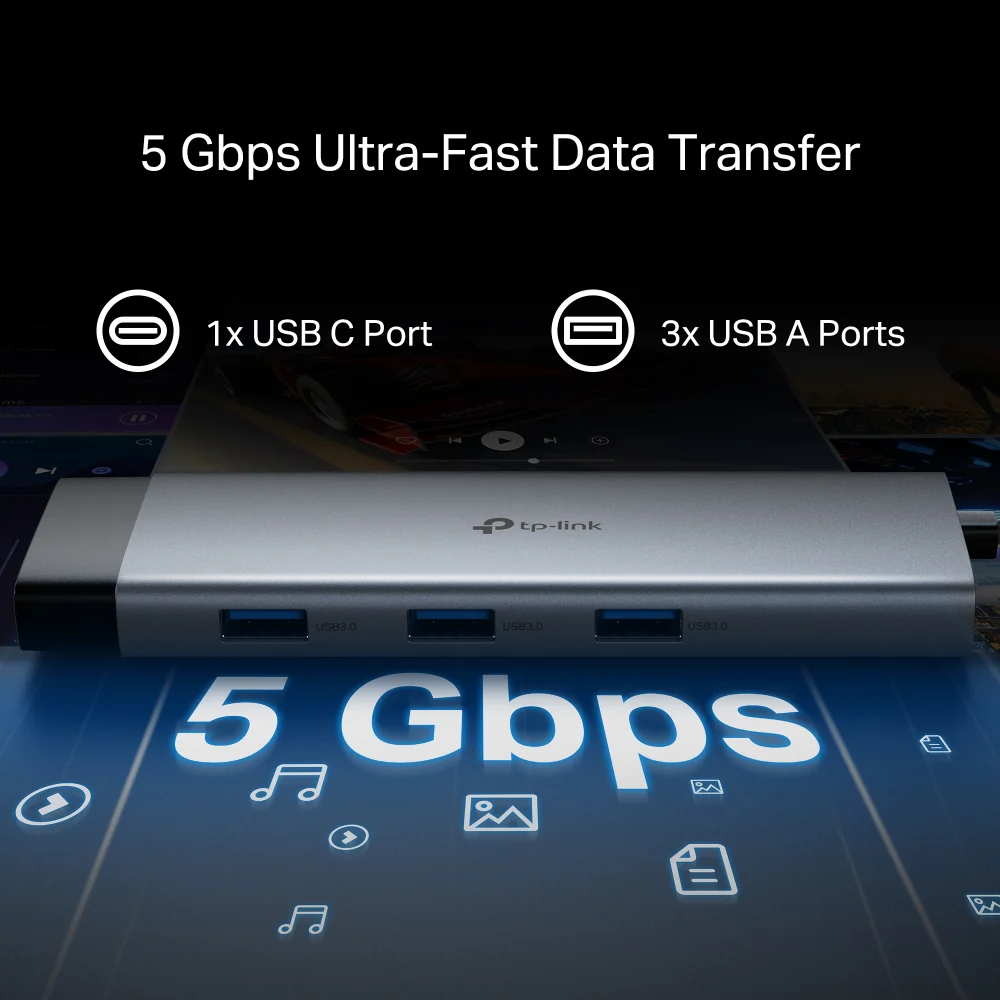 תחנת עגינה UH9120C USB Type-C 9-in-1 Hub Tp-link - Image 7